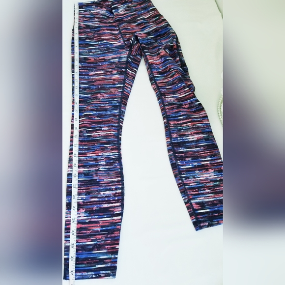 Lululemon Train Times 7/8 Leggings Hinshu Alpine White Multi/Black Mesh NEW NWOT - Picture 16 of 16